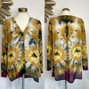 YFB Tie Dye Button Down Blouse